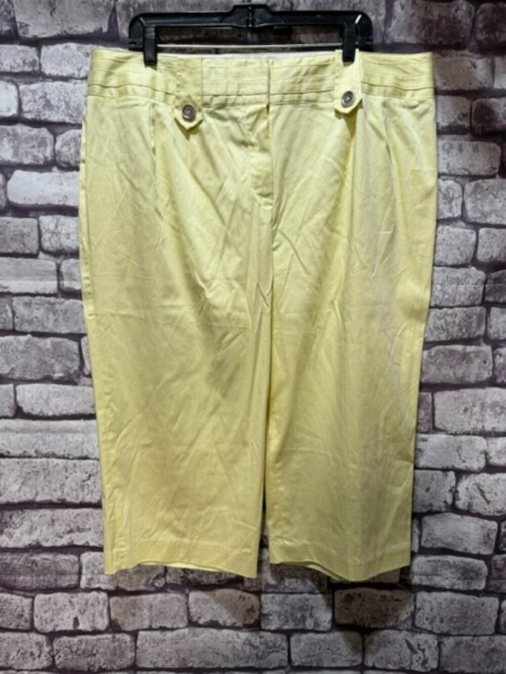 Sharagano NWT Yellow Crop Pants Size 20W